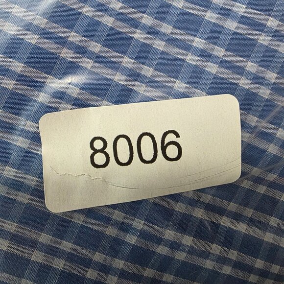 Mens Blue Plaid Chaps Shirt Long Sleeve Button Down Stretch Cotton Blend Size M - Picture 8 of 8